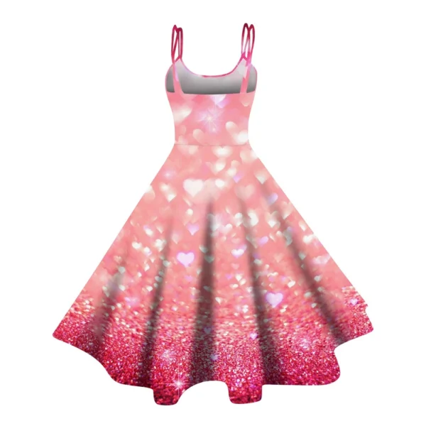 Christmas Ladies Casual Fashion Flower Print Sexy Off Shoulder Punk Retro Skirt - Image 11