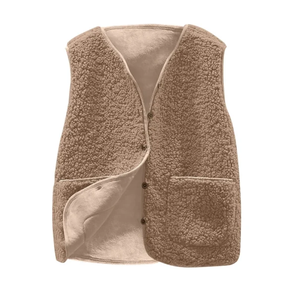 Women's Fashion Casual Loose Lamb Wool Female Short   Winter  Vest - Image 26