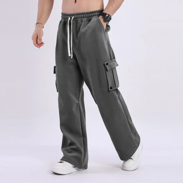 Men's Casual Sports Pants Loose Long Panel Fitness Running Training Sweatpants - Image 13