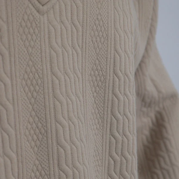 Men's casual trousers V-neck jacquard knit suit - Image 21