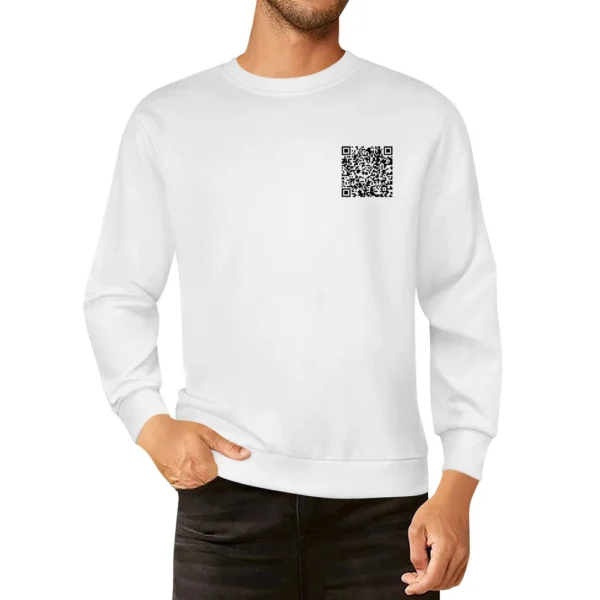 Men's Women's Casual Fashion The Same Hoodie Two-dimensional Code Print Hoodie - Image 4