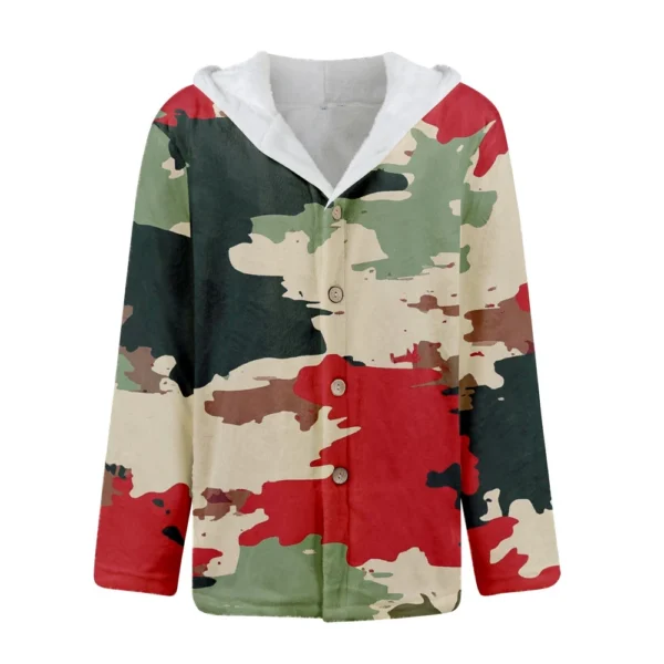 Men'S Winter Zipper Hooded Fleece Sweatshirt With Patch Pocket Casual Jacket - Image 12