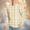 Men's Casual Fashion Comfortable Plaid Round Neck Pullover Sweatshirt Sweatshirt - Image 20