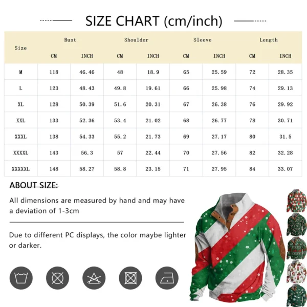 Men's Buttoned Sweatshirt With European And American Autumn/winter Printed Long - Image 21