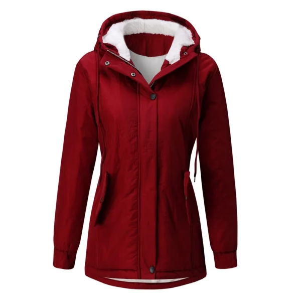 Women's Fashion Cotton-padded Coat Lamb Wool Cotton-padded Coat With Fleece - Image 2