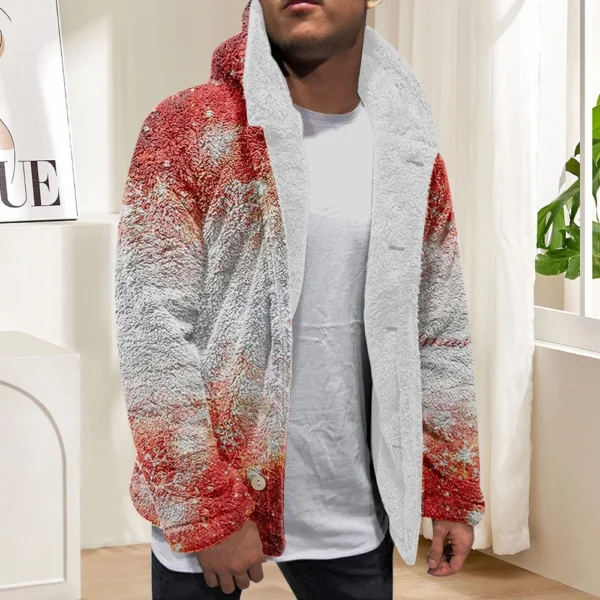 Men'S Winter Zipper Hooded Fleece Sweatshirt With Patch Pocket Casual Jacket - Image 31
