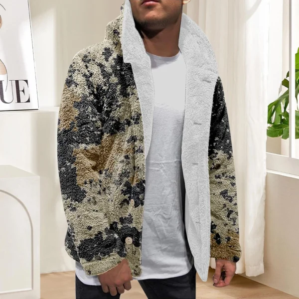 Men'S Winter Zipper Hooded Fleece Sweatshirt With Patch Pocket Casual Jacket - Image 16