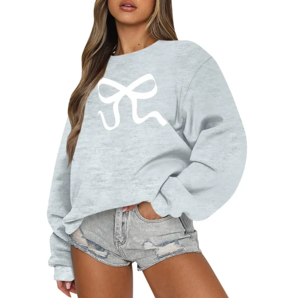 Women's Colorblock Sweatshirt Long Sleeve Round Neck Casual Comfortable Loose - Image 16