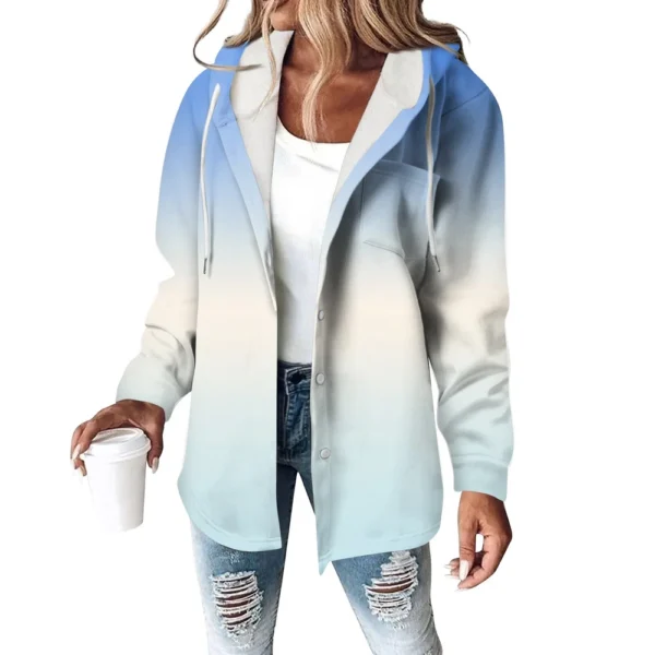 Women's Coat Casual And Fashionable Composite Thick And Warm Printed Hooded - Image 5