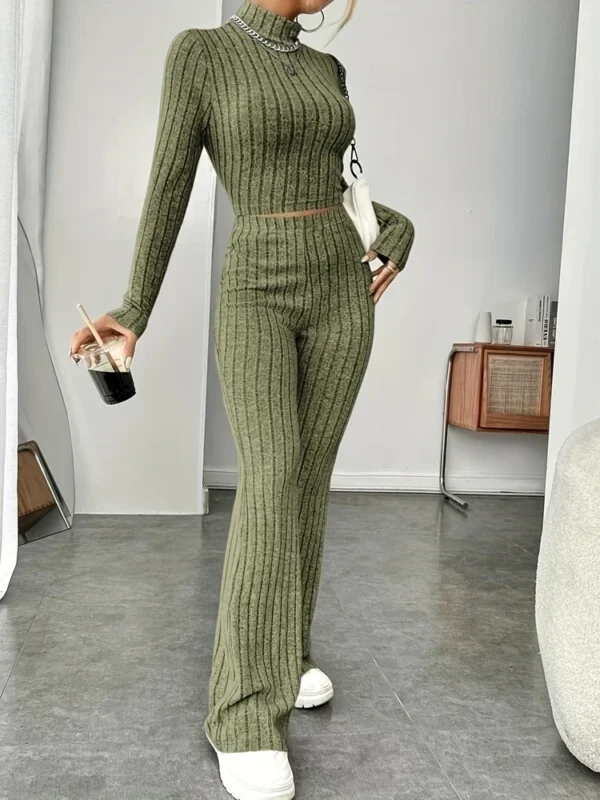 Women's clothing inner with long sleeves and trousers set two-piece set - Image 13