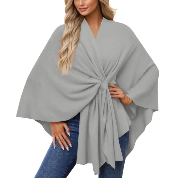 Women's Elegant Shawl Wraps Soft Open Front Sweater For Spring Fall Winter - Image 9