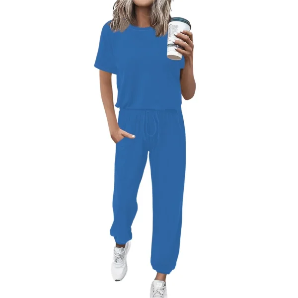 Women's 2 Piece Jogging Tracksuit Long Sleeve Sweatpants Outfits Lounge Sets - Image 9