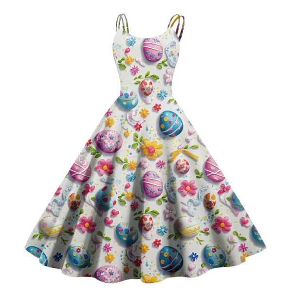 Women's Printed Sundresses Fashion Casual Loose Summer Easter Dresses Dress - Image 13