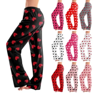 Women's Allover Printed Home Pants Sleeping Pajama Pants Long Pants Pajama
