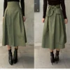 Bow hem skirt slim waist long skirt - Image 11