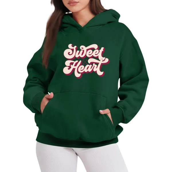 SWEET HEANT Women's Fashion Casual Pullover Hoodie Valentine's Day Printed - Image 20