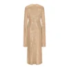 Women's Fashionable Solid Color V Neck Sequin Sexy Evening Dress Party Long - Image 12