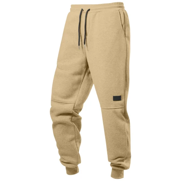 Men's Fleece Active Retro Casual Leg Tied Pants Mens Sweatpants with Pockets - Image 16