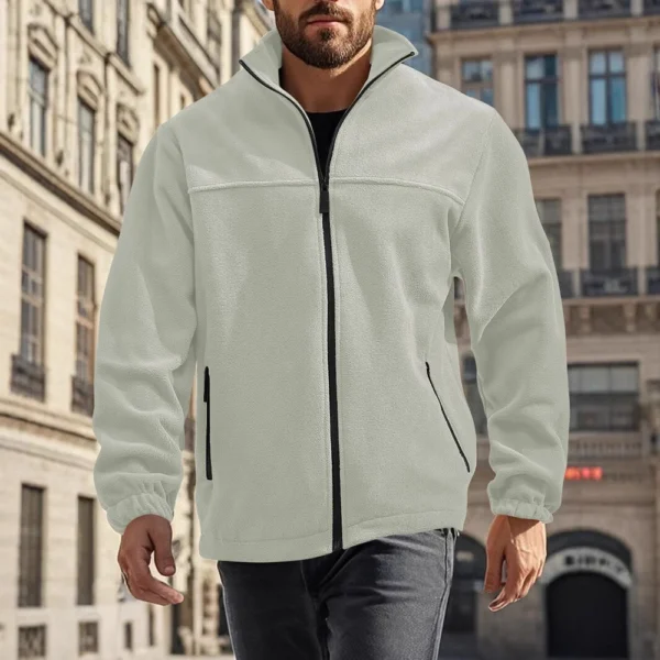 Men's jacket zipper collar jacket - Image 4