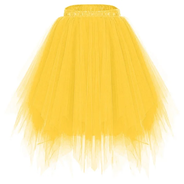 Women's Fashion Solid Color Half Skirt Party Ballet Puff Skirt Mesh Skirt - Image 8