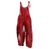 Women's Shoulder Strap Vintage Loose Print Casual Jumpsuit Christmas - Image 35