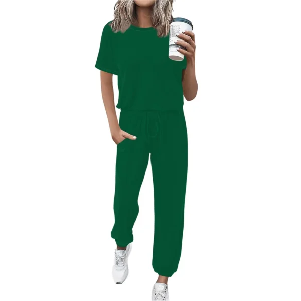 Women's 2 Piece Jogging Tracksuit Long Sleeve Sweatpants Outfits Lounge Sets - Image 10