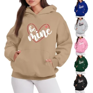 BE MIME Women's Fashion Casual Pullover Hoodie Valentine's Day Printed