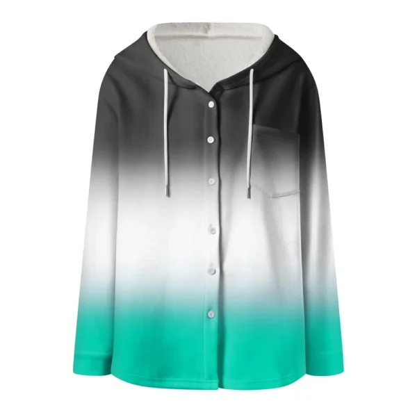 Women's Coat Casual And Fashionable Composite Thick And Warm Printed Hooded - Image 12