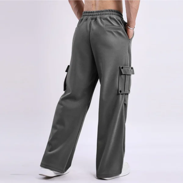 Men's Casual Sports Pants Loose Long Panel Fitness Running Training Sweatpants - Image 8