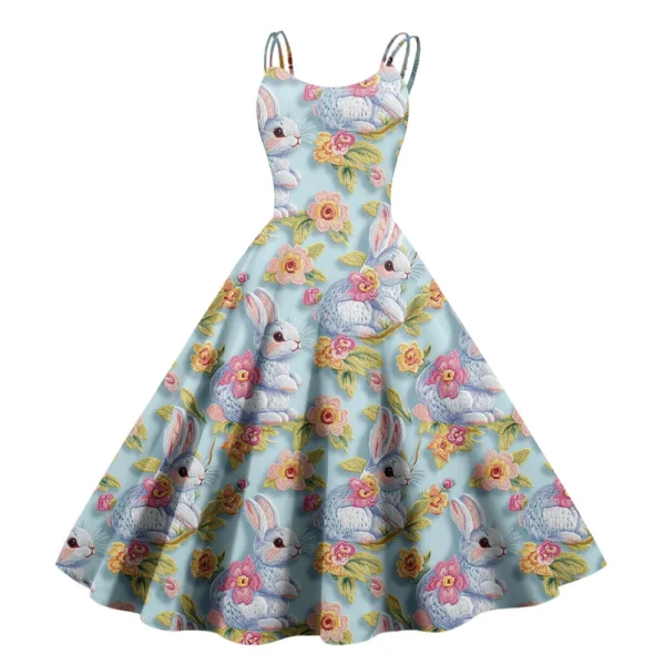 Women's Sundresses Summer Easter Casual Loose Printed Dresses Fashion Dress - Image 25