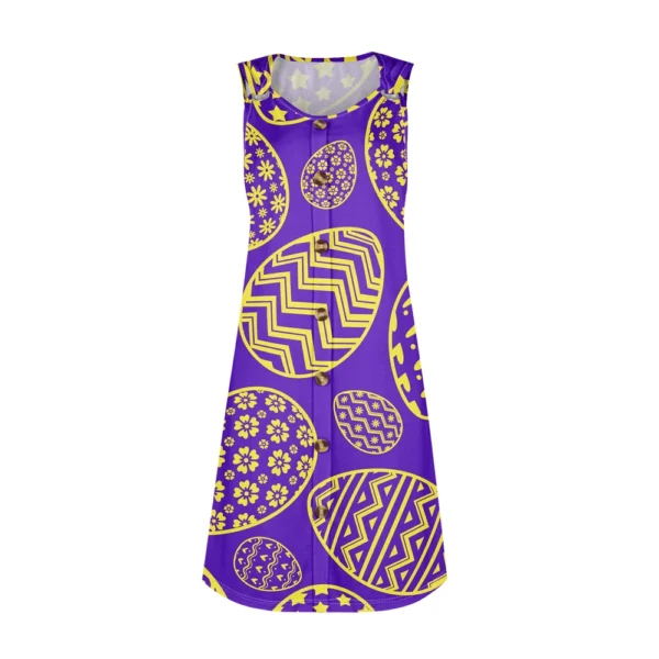 Women's Dresses Fashion Easter Summer Loose Casual Sundresses Printed Dress - Image 11