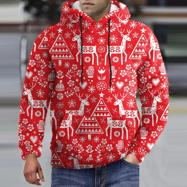 Men's Standing Collar Sweatshirt Is Outdoor Casual Sweaters Tops - Image 19