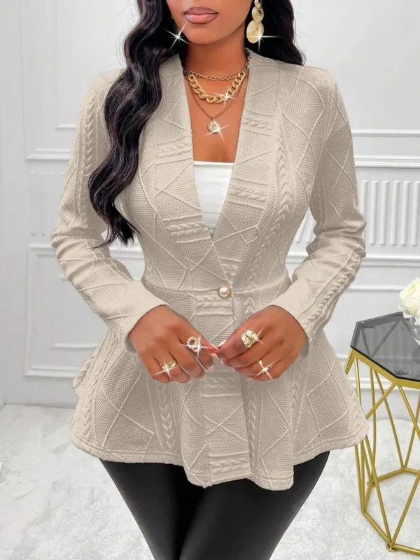 Black suit long sleeve jacket women - Image 13
