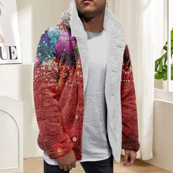 Men'S Winter Zipper Hooded Fleece Sweatshirt With Patch Pocket Casual Jacket - Image 19