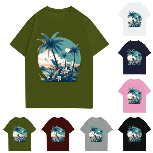 Men's Stand Collar Short Sleeve Shirt Loose Leisure Holiday Shirt Man