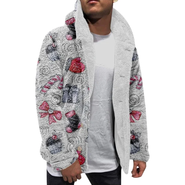 Men'S Winter Zipper Hooded Fleece Sweatshirt With Patch Pocket Casual Jacket - Image 26