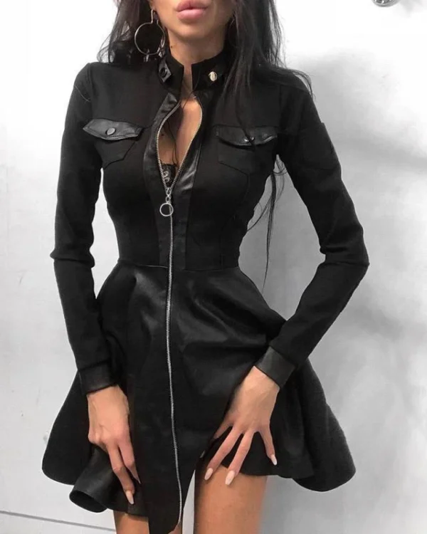 Split-waist dress woman lace-up - Image 15