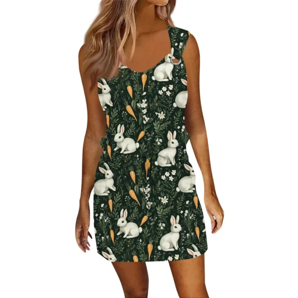 Women's Loose Fashion Casual Sundresses Summer Easter Dresses Printed Dress - Image 20