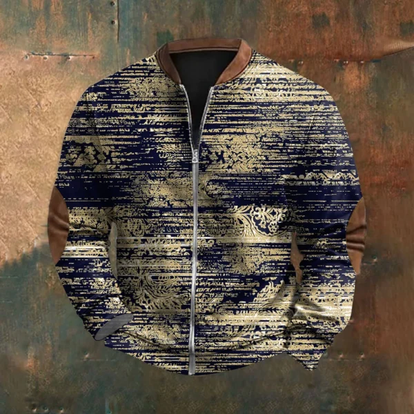Men's Retro Casual Gradient Printed Sweatshirt - Image 13