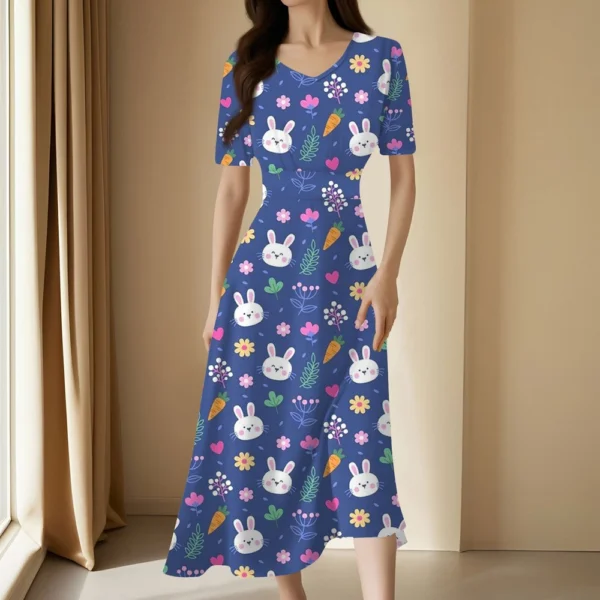 Women's Printed Summer Loose Casual Easter Fashion Sundresses Dresses Dress - Image 13