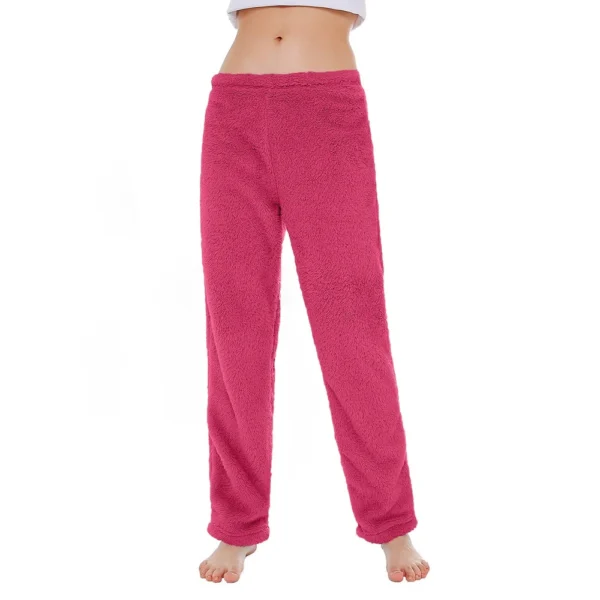Women's Solid Color Thick Solid Color Loose Double-sided Plush Thermal Pants - Image 23