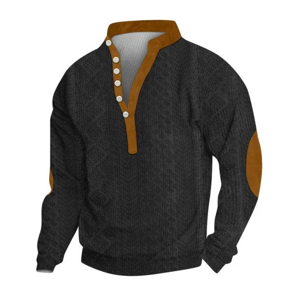 Men's Corduroy Cardigan 6-button Long-sleeved Sweatshirt - Image 4
