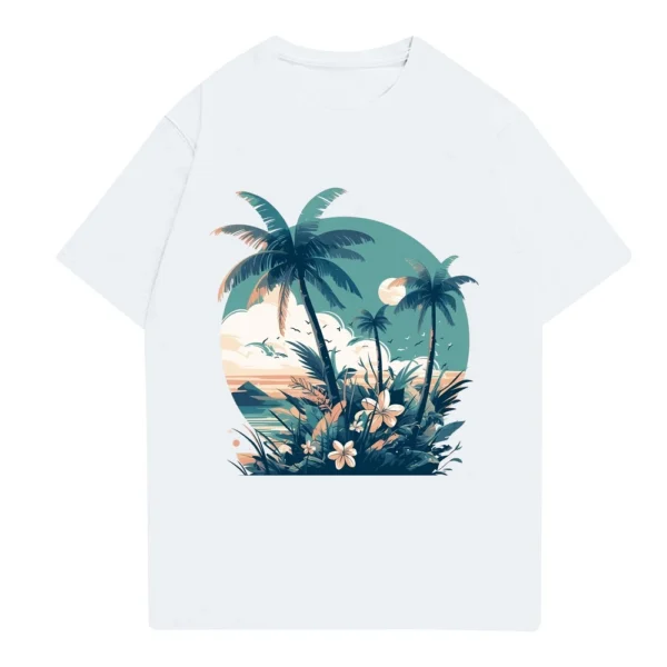 Men's Stand Collar Short Sleeve Shirt Loose Leisure Holiday Shirt Man - Image 32