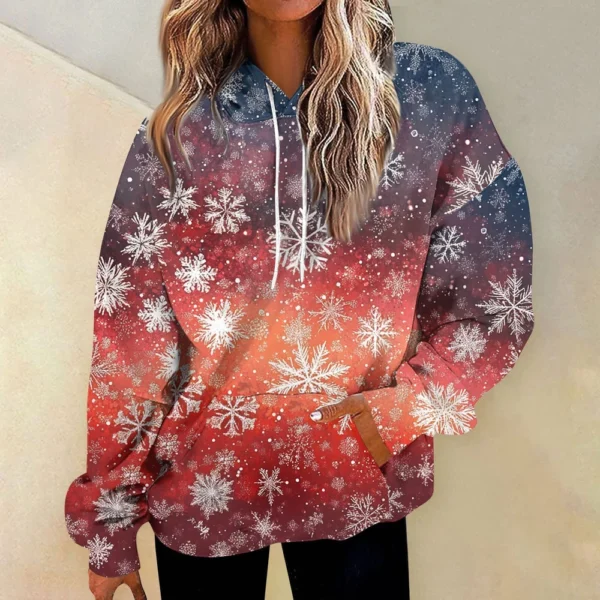 Women'S Fashion Hoodies & Sweatshirts Long Sleeve Drawstring Hoodies Christmas - Image 28