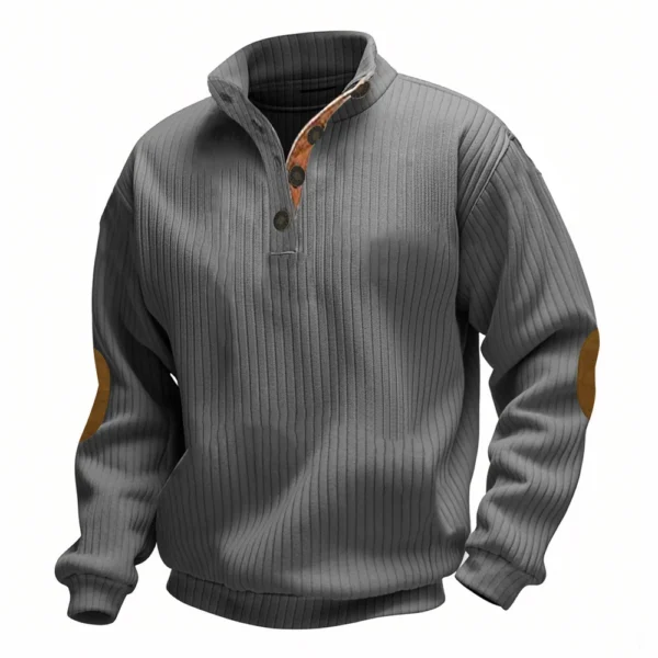 Spring And Men's Standing Collar Sweatshirt Is Outdoor Casual Sweaters Tops - Image 19