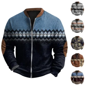 Men's Retro Casual Gradient Printed Sweatshirt