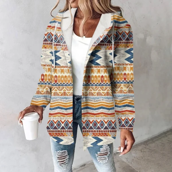 Women's Coat Casual And Fashionable Composite Thick And Warm Printed Hooded - Image 28