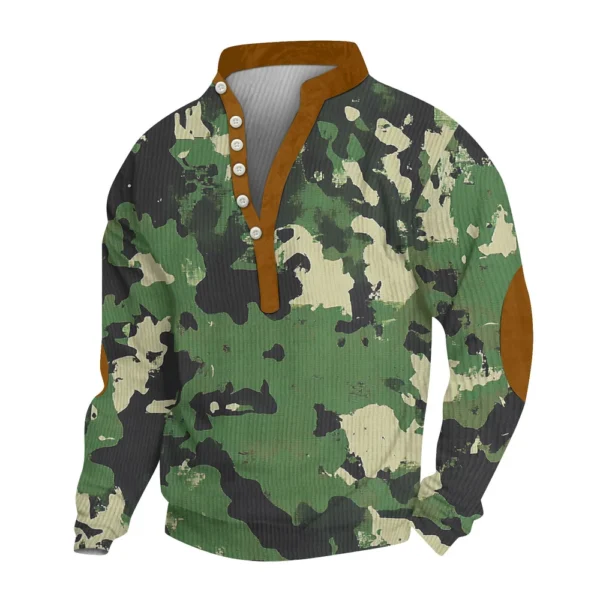 Men's new half zipper long sleeved tactical arm pullover training men's clothing - Image 14