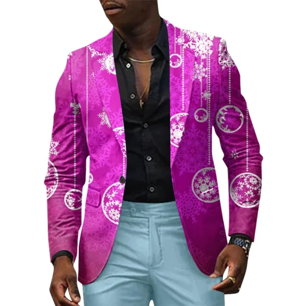Unisex Winter Christmas Prints Suit Jackets Unisex Casual Fashion Button Jackets - Image 22