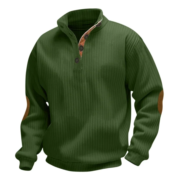 Spring And Men's Standing Collar Sweatshirt Is Outdoor Casual Sweaters Tops - Image 14